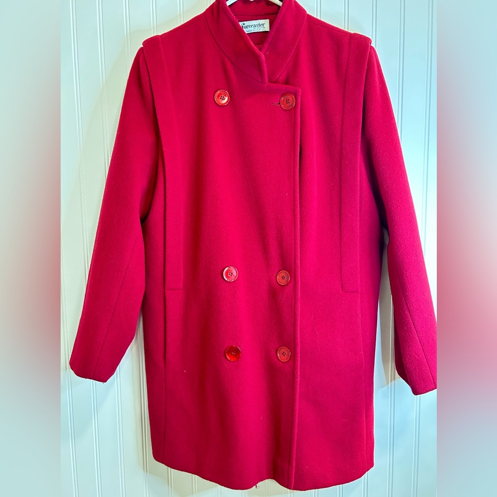 Pendleton OF Boston women 82%  VTG Red peacoat U S A.